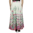thumbnail image 1 of Bimba Women's Floral Print Cotton Skirt Elastic Waist Maxi Off White Skirts-S, 1 of 4