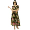 thumbnail image 1 of Bimba Women's Floral Smocked Waist Cotton Maxi Summer Chic Dress, 1 of 7
