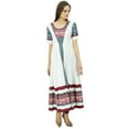 thumbnail image 1 of Bimba Women's Long A-Line Anarkali Kurti Ladies Summer Kurta Costom Maxi Dress, 1 of 7
