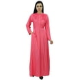 thumbnail image 1 of Bimba Women's Long Sleeve Maxi Mandarin Collar Plain Jilbab Dress With Pockets, 1 of 5