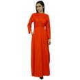 thumbnail image 1 of Bimba Women's Long Sleeve Maxi Mandarin Collar Plain Jilbab Dress With Pockets, 1 of 7
