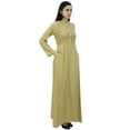 thumbnail image 1 of Bimba Women's Mandarin Collar Plain Jilbab Dress With Pockets Full Sleeve Maxi, 1 of 5