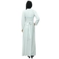 thumbnail image 1 of Bimba Women's Mandarin Collar Plain Jilbab Dress With Pockets Full Sleeve Maxi, 1 of 6