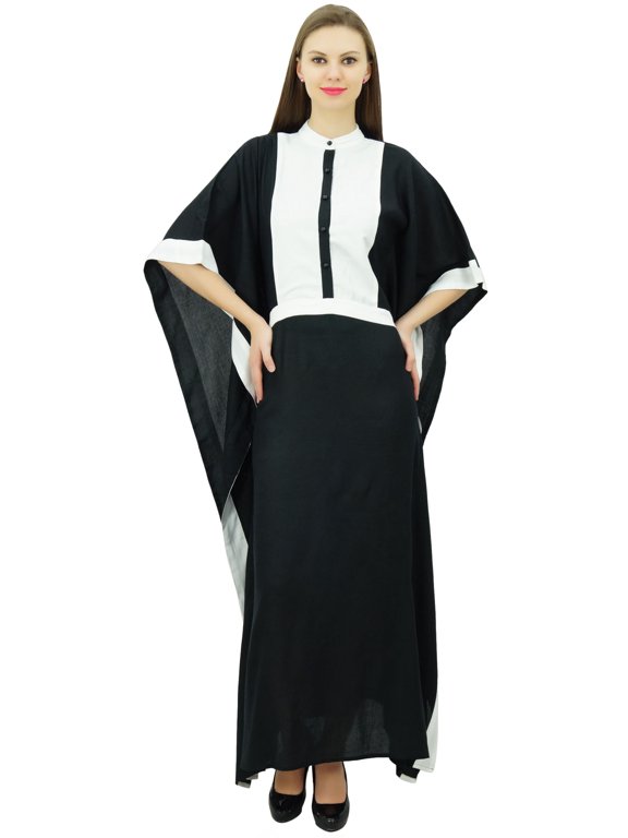 Women's Muslim Jilbab Rayon Maxi Abaya Gown Nun Style Kimono Kaftan Dress