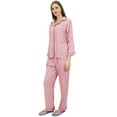 thumbnail image 1 of Bimba Women's Pajama Suit Set 2 Pcs Printed Long Pink Nightwear Full Sleeve Set-4, 1 of 5