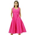 thumbnail image 1 of Bimba Women's Prom Dress With Belt Bridesmaid Party Midi Dress With Pockets, 1 of 9