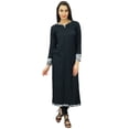 thumbnail image 1 of Bimba Women's Rayon Straight Tunic Indian Kurti Kurta Ethnic Casual Blouse, 1 of 1