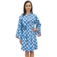 thumbnail image 1 of Bimba Women's Shibori Printed Full Sleeve Kimono Robe With Belt Coverup Wrap-18, 1 of 5