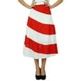 thumbnail image 1 of Bimba Women's Spiral Summer Midi Skirt A Line Boho Chic Skrit With Side Zip, 1 of 6