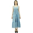 thumbnail image 1 of Bimba Women's Sundress Long Maxi Drawstring Waist Spaghetti Strap Dresses, 1 of 9