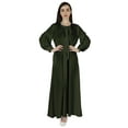 thumbnail image 1 of Bimba Women'sAbayaIslamic Prayer Dress WithHijab/ScarfCuff On SleeveMuslim Dress, 1 of 8