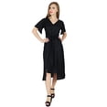 thumbnail image 1 of Bimba Womens Asymmetrical Shift Dress Mid-Calf Summer Rayon Day Dresses, 1 of 7