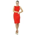 thumbnail image 1 of Bimba Womens Classic Slim Fit Bodycon Sleeveless Formal Midi Dress, 1 of 2