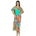 thumbnail image 1 of Bimba Womens Kimono Sleeve Long Maxi Kaftan Multicolor Caftan Coverup Night Wear, 1 of 8