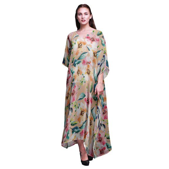 Bimba Womens Long BeachÂ KaftanÂ Beachwear Bikini Coverup Maxi Dress