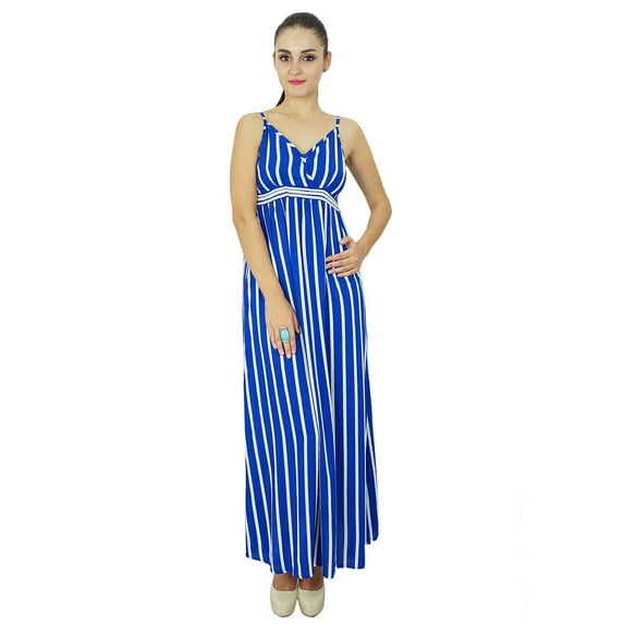 Bimba Womens Long Dress Chic Bohemian Summer Maxi Beach Wear