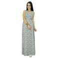 thumbnail image 1 of Bimba Womens Long Dress Sleeveless Printed Rayon Summer Beach Long Maxi Dresses, 1 of 1