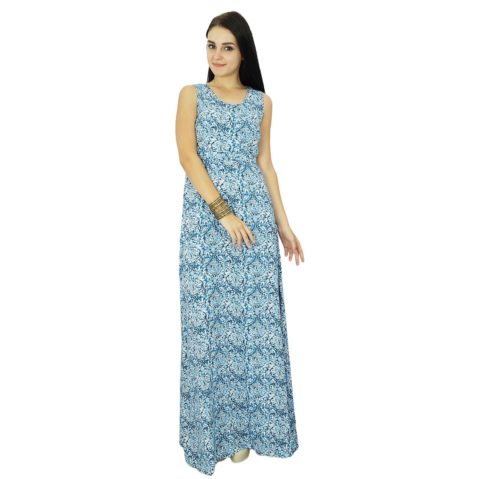 rayon beach dresses Escape Blue Hawaiian Girl Rayon Dress for Summer Fun 1 / Blue