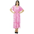 thumbnail image 1 of Bimba Womens Long Maxi Caftan Soft Pink Maxi Gown Cover Up Ladies Kaftan Dress, 1 of 5