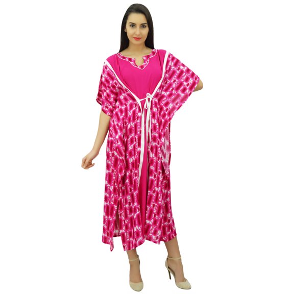Bimba Womens Long Maxi Kimono Kaftan Designer Rayon Night Caftan Beach Coverup