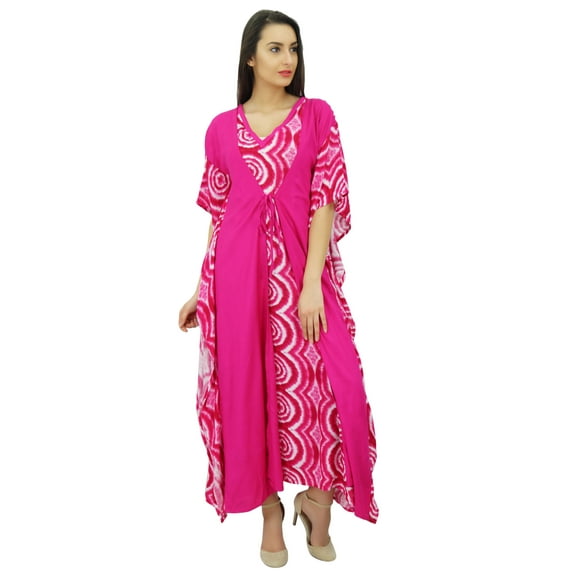 Bimba Womens Long Maxi Kimono Kaftan Designer Rayon Night Dress Caftan Coverup