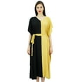 thumbnail image 1 of Bimba Womens Long Rayon 2 Colours Kaftan With Belt Designer Beach Cover Up Caftan Maxi Dress, 1 of 8