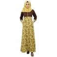 thumbnail image 1 of Bimba Womens Muslim Printed Jilbab Dress Designer Abaya With Pockets & Hijab, 1 of 6