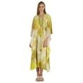 thumbnail image 1 of Bimba Womens Printed Rayon Cover-Up Caftan Long Kimono Maxi Dress Side Split Beach Kaftan Dress, 1 of 7