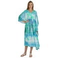 thumbnail image 1 of Bimba Womens Printed Rayon Cover-Up Caftan Long Kimono Maxi Dress Side Split Beach Kaftan Dress, 1 of 7