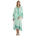 thumbnail image 1 of Bimba Womens Printed Rayon Cover-Up Caftan Long Kimono Maxi Dress Side Split Beach Kaftan Dress, 1 of 7