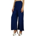 thumbnail image 1 of Bimba Womens Rayon Palazzo Pants Back Elastic Waist Full-Length Pajamas, 1 of 7