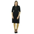 thumbnail image 1 of Bimba Womens Rayon Tunic 3/4 Sleeve Kurti Indian Ethnic Blouse, 1 of 4