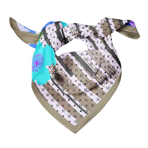 Bimba Womens Rectangular Printed Cotton Voile Scarf Neck Head Wrap-40 x 40 Inches