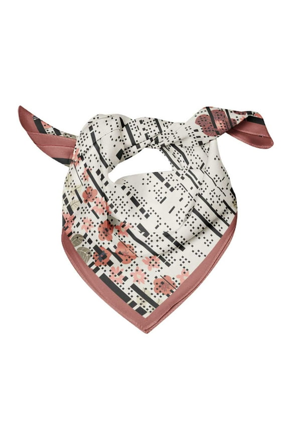 Womens Rectangular Printed Cotton Voile Scarf Neck Head Wrap-40 x 40 Inches