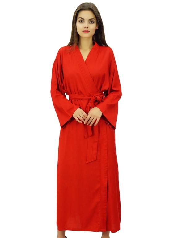 Womens Solid Rayon Robe Getting Ready Bride Bridesmaid Coverup Maxi Robes