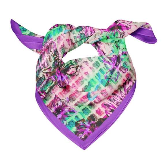 Bimba Womens Square Head Bandanas Summer Neck Wrap Scarf-40 x 40 Inches