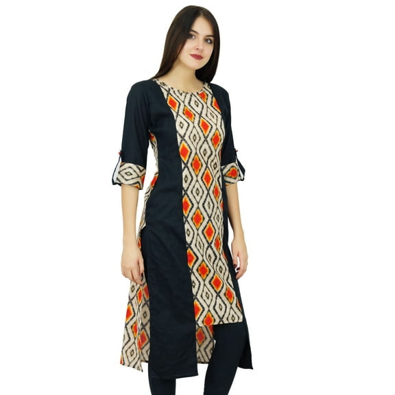 Bimba Womens Straight Cotton Kurti Designer Ladies Kurta Indian Dress Custom Clothing