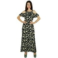 thumbnail image 1 of Bimba Womens Summer Cold Shoulder Maxi Dress Beach Wear Floral Holiday Dresses, 1 of 8