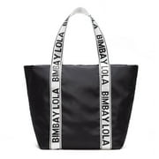 Bimba y Lola Logo-print Strap Tote Bag maxi Shopper Tote Bag Black