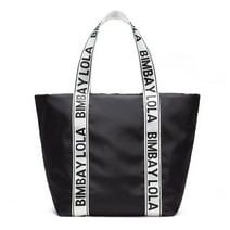 Bimba y Lola Logo-print Strap Tote Bag  maxi Shopper Tote Bag Black