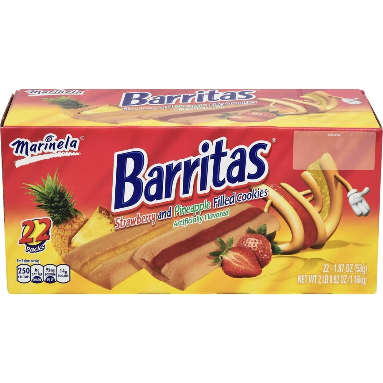 Bimbo Bakeries Marinela Fruit Bars, 22 ea