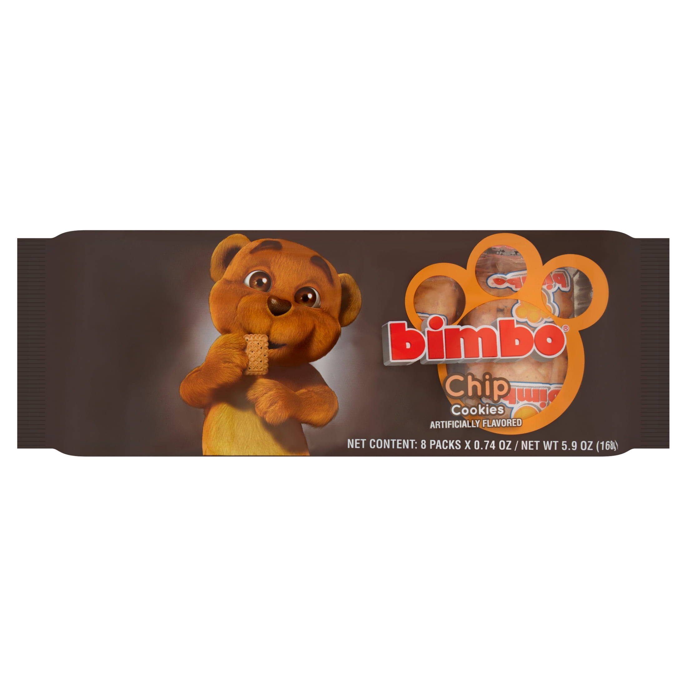 Bimbo Bar Baked Cookies Chocolate Chip, Multipack, 0.74 oz, 8 Count