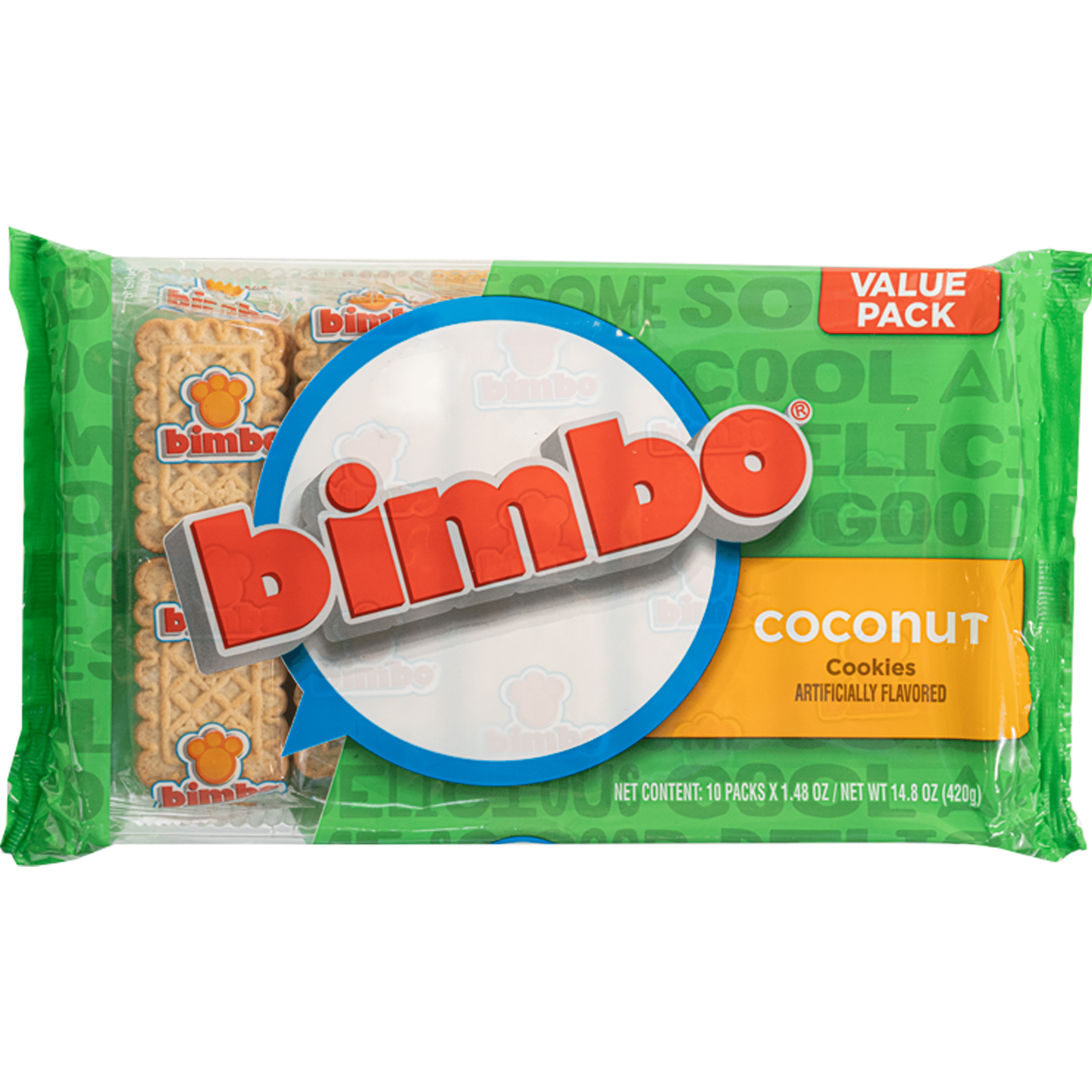 Bimbo Coconut Flavor Biscuit Cookie, Multipack, 1.5 oz, 10 Count