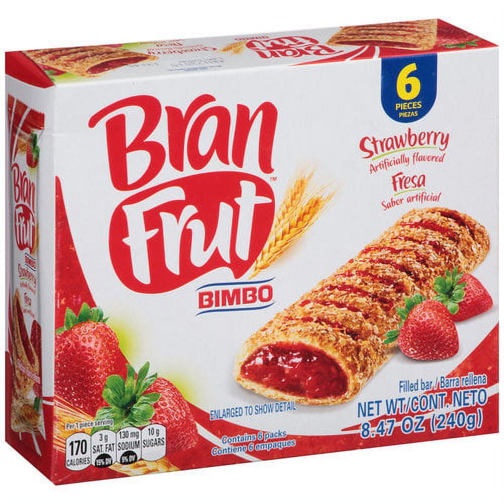 Bimbo Bran Frut Strawberry Snack Bars, 8.47 oz - Walmart.com