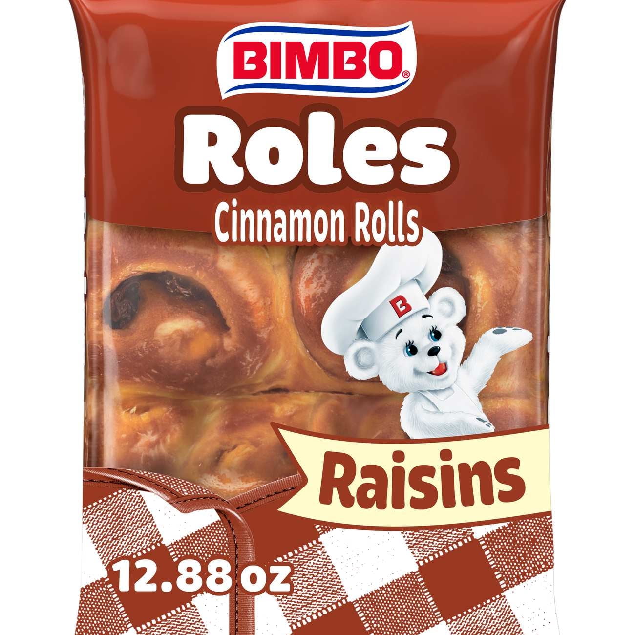 Bimbo Cinnamon Rolls With Raisins 6 Ct Pack Of 1 | Sweet Pastry Snack Breakfast Raisin Treat