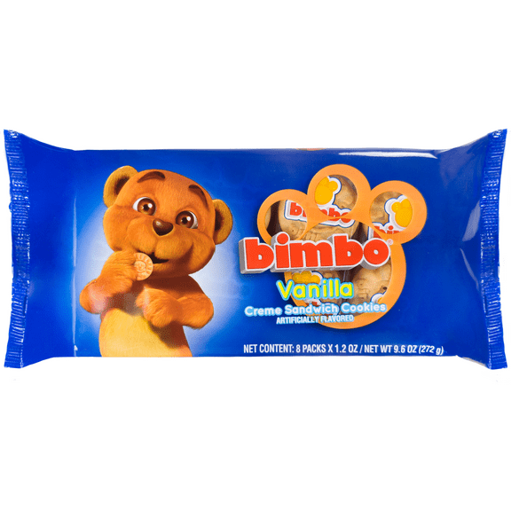Bimbo Crme Sandwich Cookies Vanilla, Multipack, 1.20 oz, 8 Count, Baked