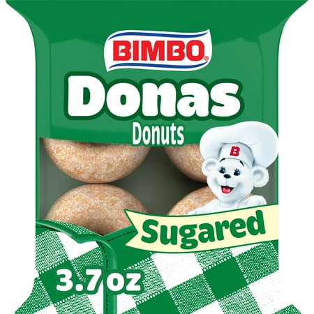 Bimbo Donas Azucaradas Sugared Donuts, 4 count, Donuts, 3.7 oz Bag