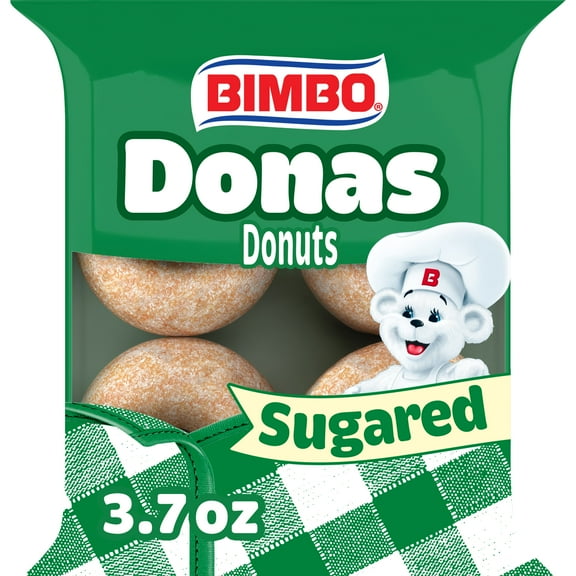 Bimbo Donas Azucaradas Sugared Donuts, 4 count, Donuts, 3.7 oz Bag