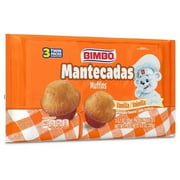 Bimbo Mantecadas Vanilla Muffins 3 count Muffins 11.10 oz Bag (Pack of 2)