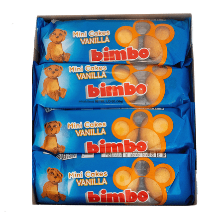 Bimbo Multipack Mini Vanilla Cake 1.75 oz, 4 Count Shelf Stable